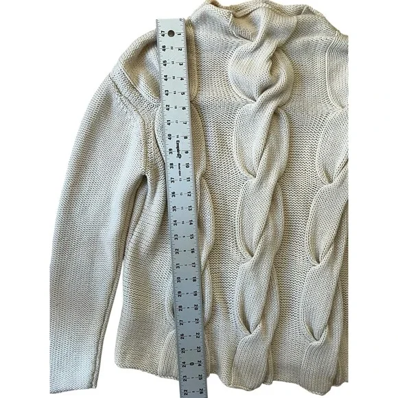 Vintage Eileen Fisher chunky cable knit sweater crafted from 100% merino wMedium